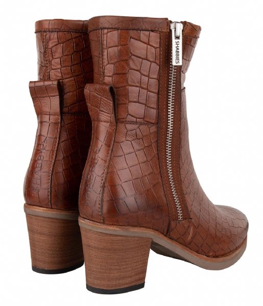 Shabbies  Ankle Boot Croco Printed Leather Cognac (2004)